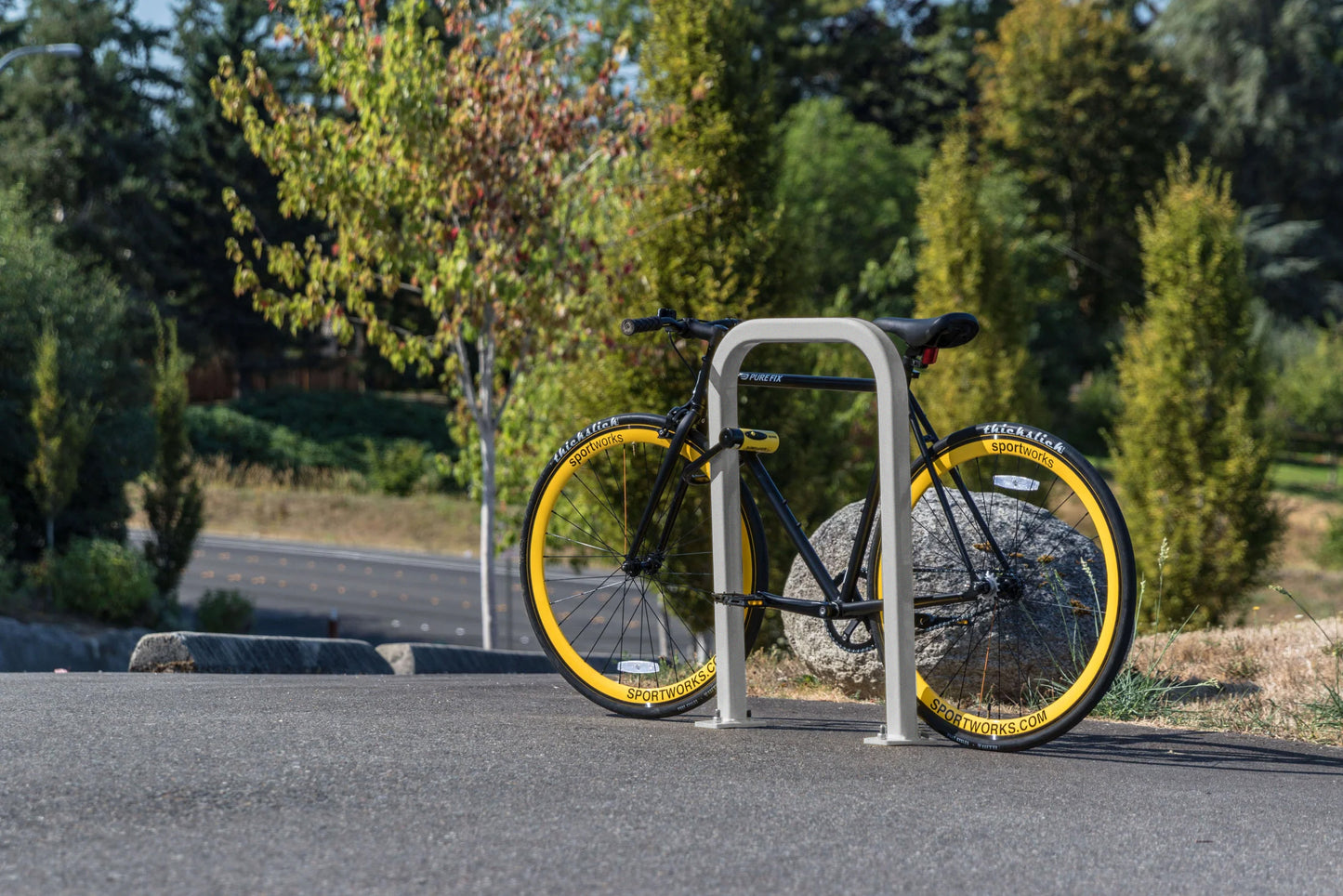 Square Tube Inverted-U Rack, Narrow